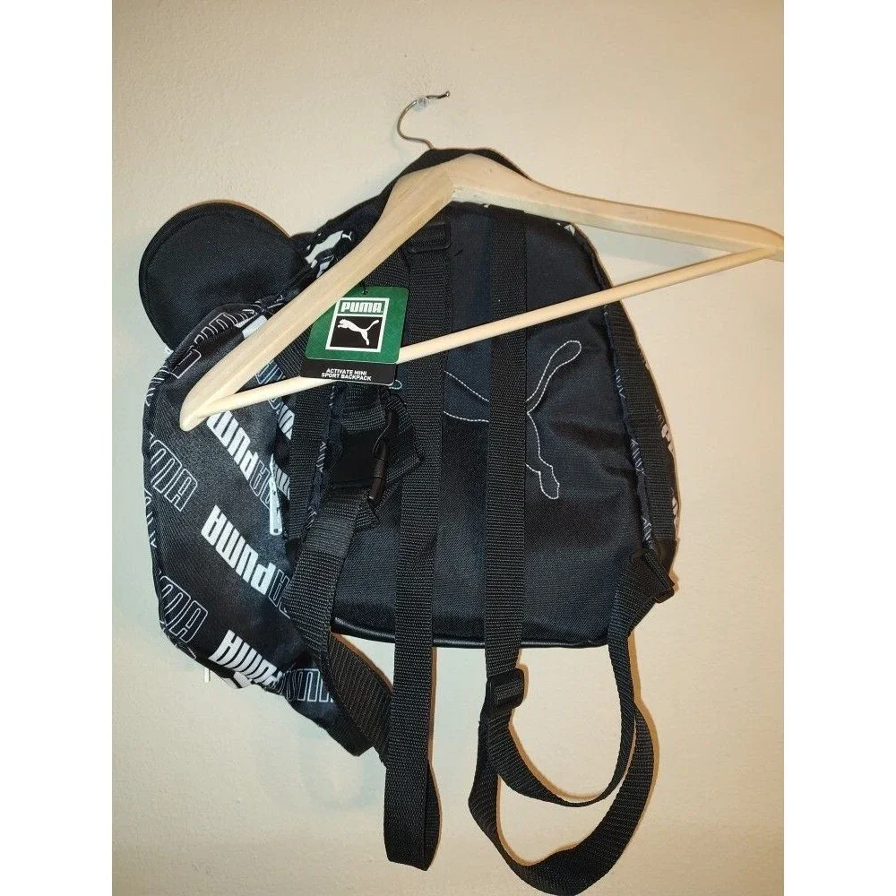 New Puma Women's Set of 3 :  Black & White Mini Backpack , Pouch , Coin Pouch